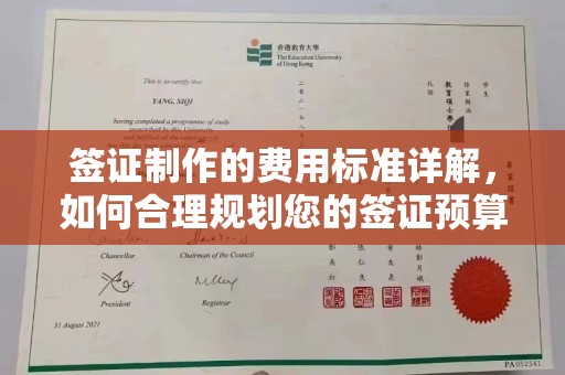安县签证制作的费用标准详解，如何合理规划您的签证预算