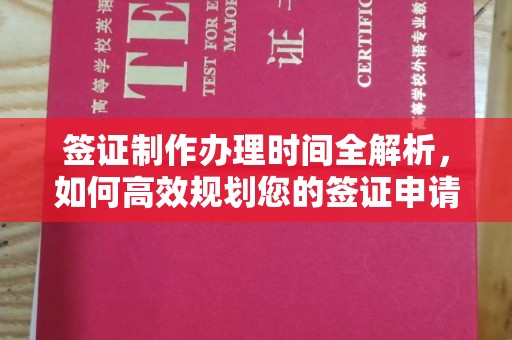 安县签证制作办理时间全解析，如何高效规划您的签证申请流程